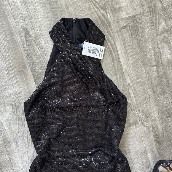 NWT Rachel Roy Sequined Cross Neck Party Cocktail MIDI Dress Size XS - Picture 6 of 11